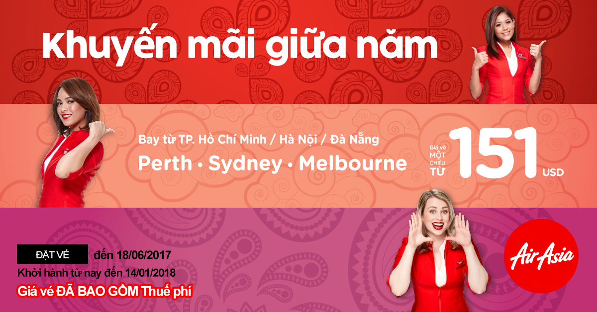 Du lịch Úc siêu tiết kiệm với vé máy bay một chiều chỉ 129 USD của AirAsia